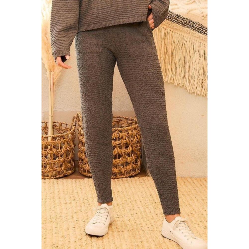 NEW MAINSTRIP ribbed joggers in grey